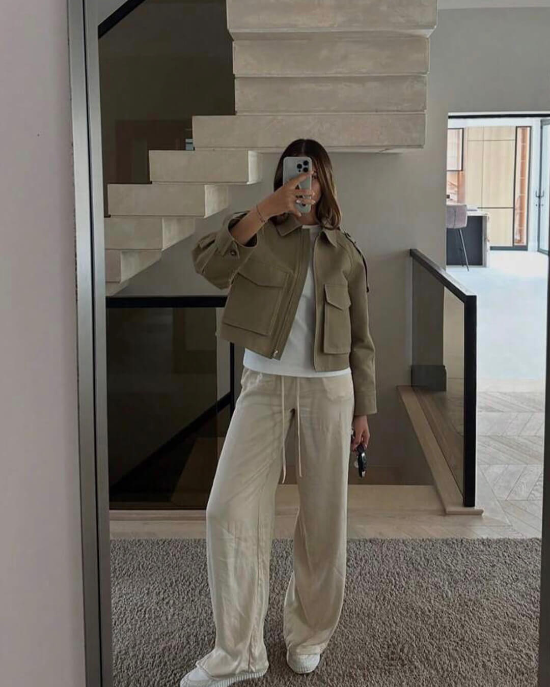 Klassische Trenchcoat Jacke Kurz