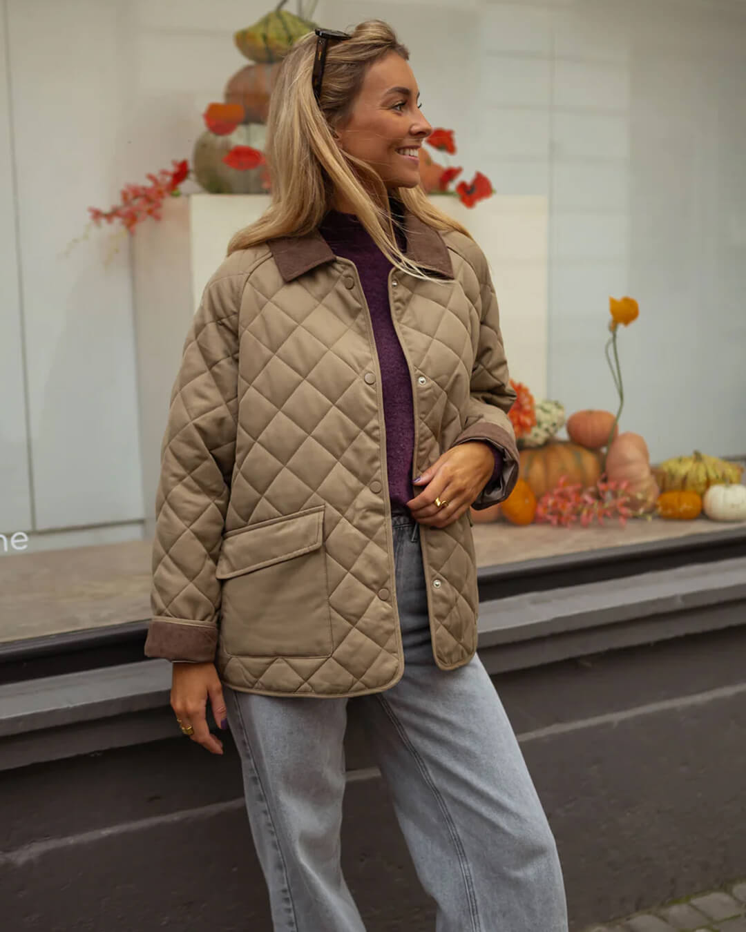 Stilvolle Steppjacke Damen Retro Design