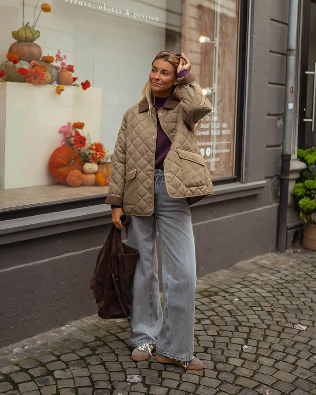 Stilvolle Steppjacke Damen Retro Design - IdealeKleiden