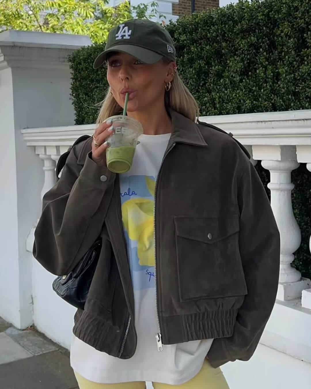 Leder-Pilotenjacke Echt Suede