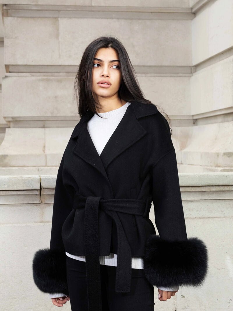 Luxus Faux-Fur-Mantel Damen