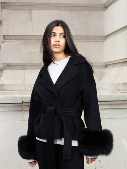 Luxus Faux-Fur-Mantel Damen