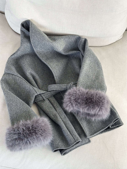 Luxus Faux-Fur-Mantel Damen