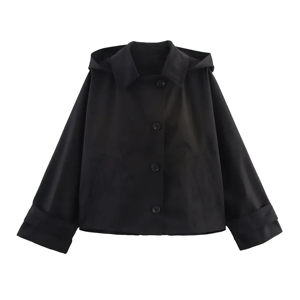 Praktische Windbreaker Jacke mit Kapuze