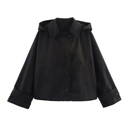 Praktische Windbreaker Jacke mit Kapuze