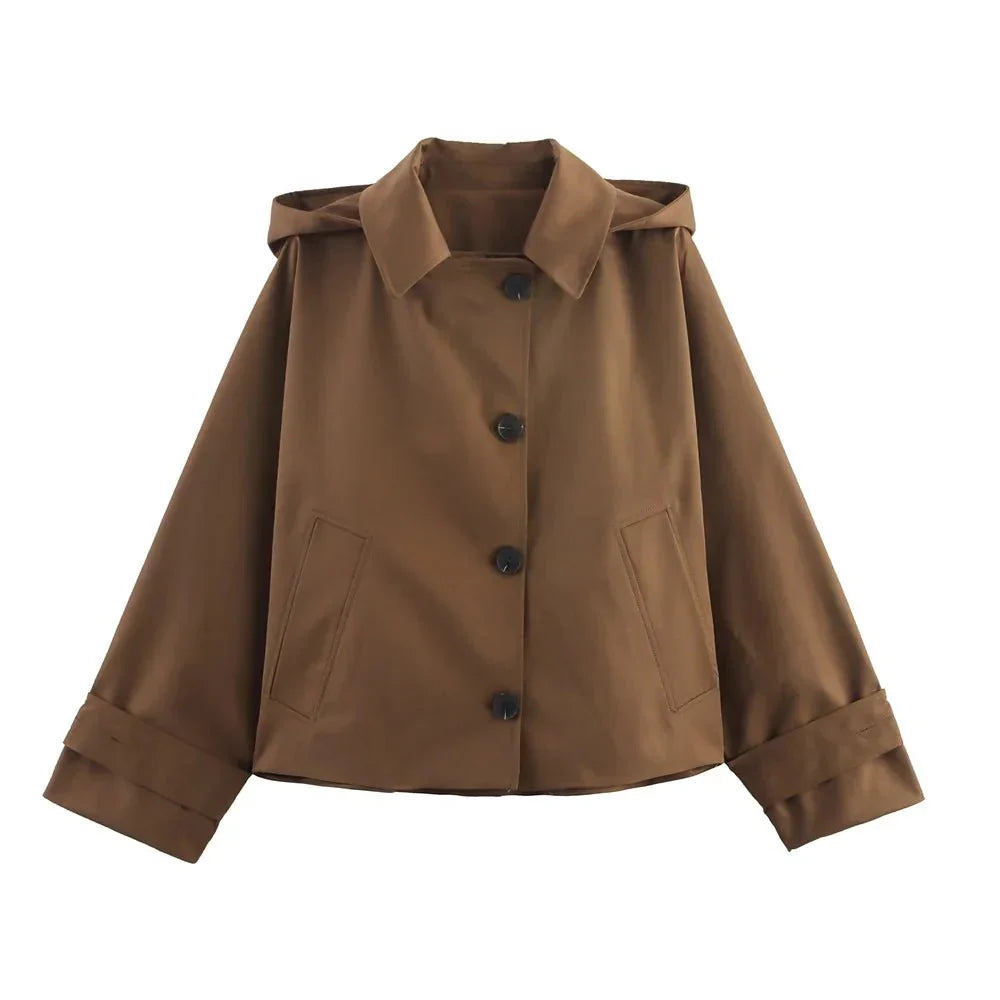 Praktische Windbreaker Jacke mit Kapuze