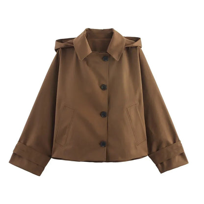 Praktische Windbreaker Jacke mit Kapuze