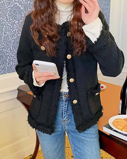 Retro Jacke Damen Elegant - IdealeKleiden