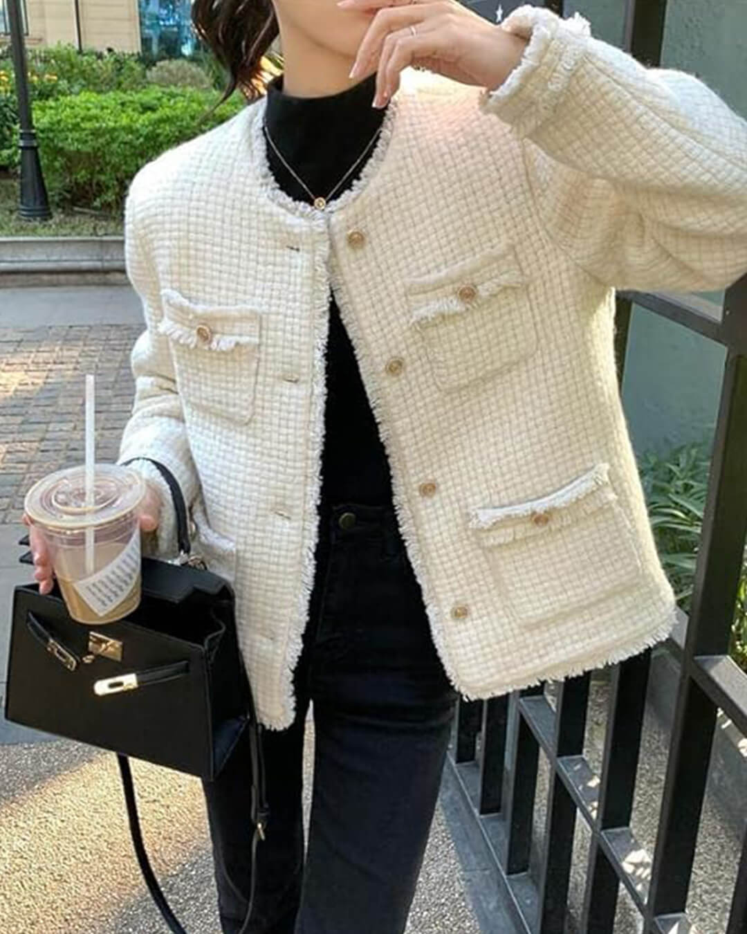 Retro Jacke Damen Elegant