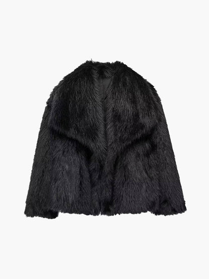 Veganer Faux-Fur-Mantel Elegant Winter