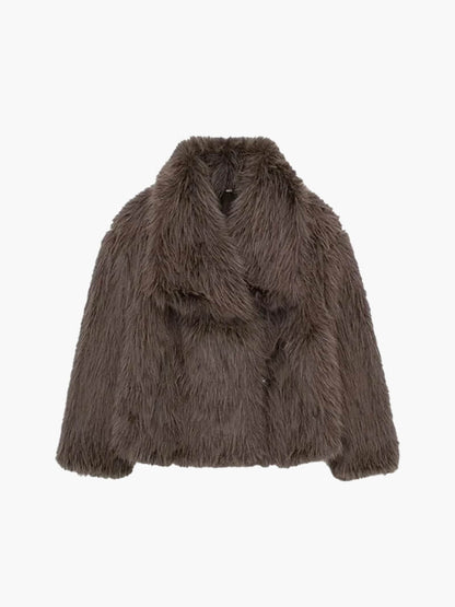 Veganer Faux-Fur-Mantel Elegant Winter