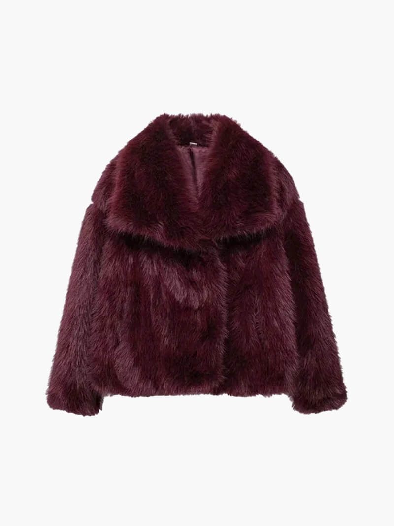 Veganer Faux-Fur-Mantel Elegant Winter