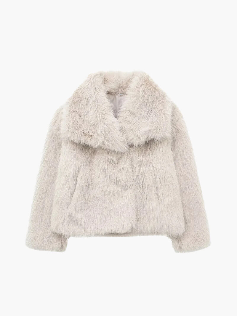 Veganer Faux-Fur-Mantel Elegant Winter