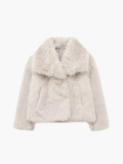 Veganer Faux-Fur-Mantel Elegant Winter