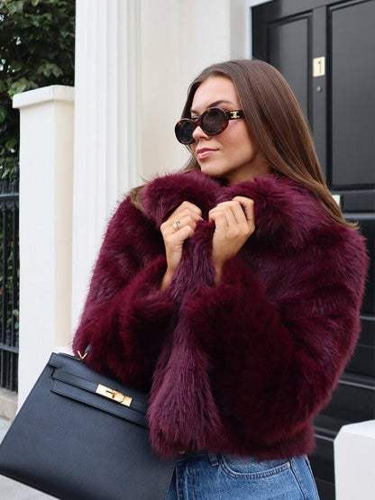Veganer Faux-Fur-Mantel Elegant Winter