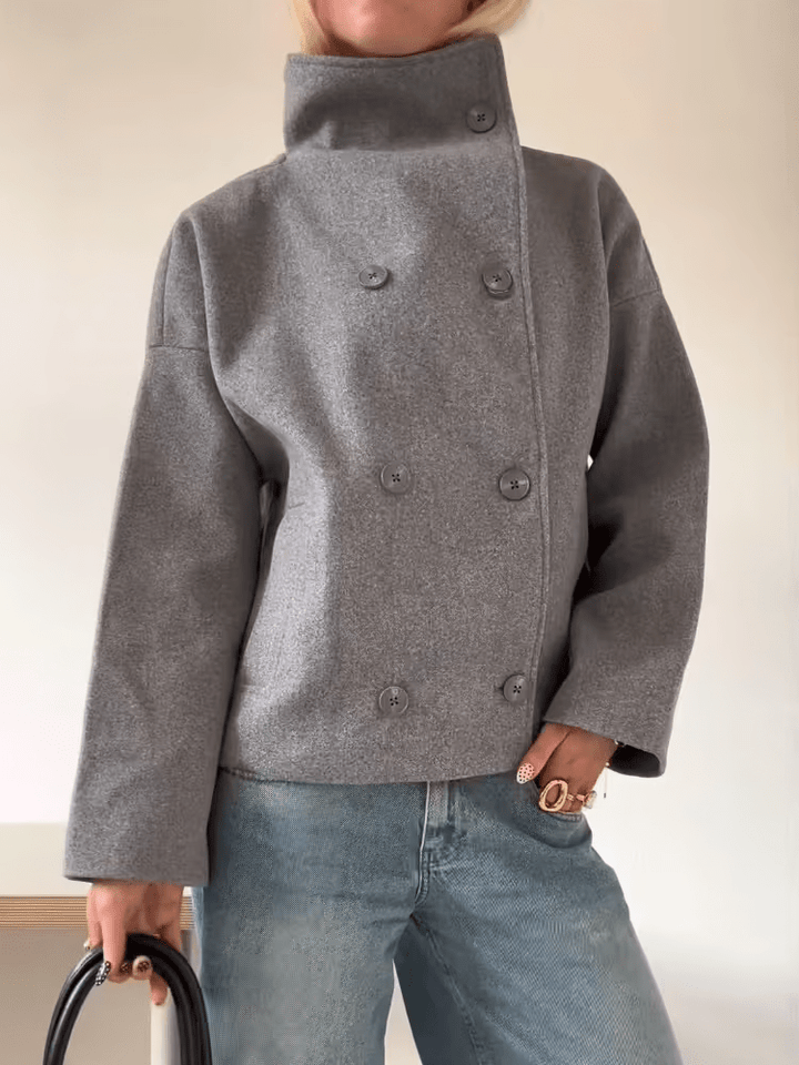Stilvolle Herrenjacke Stehkragen Design - IdealeKleiden
