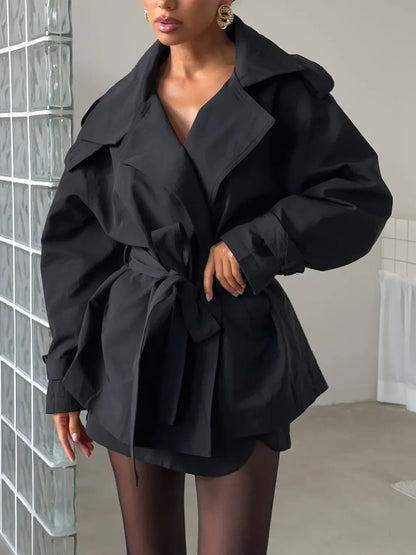 Klassischer Trenchcoat Damen Kurz
