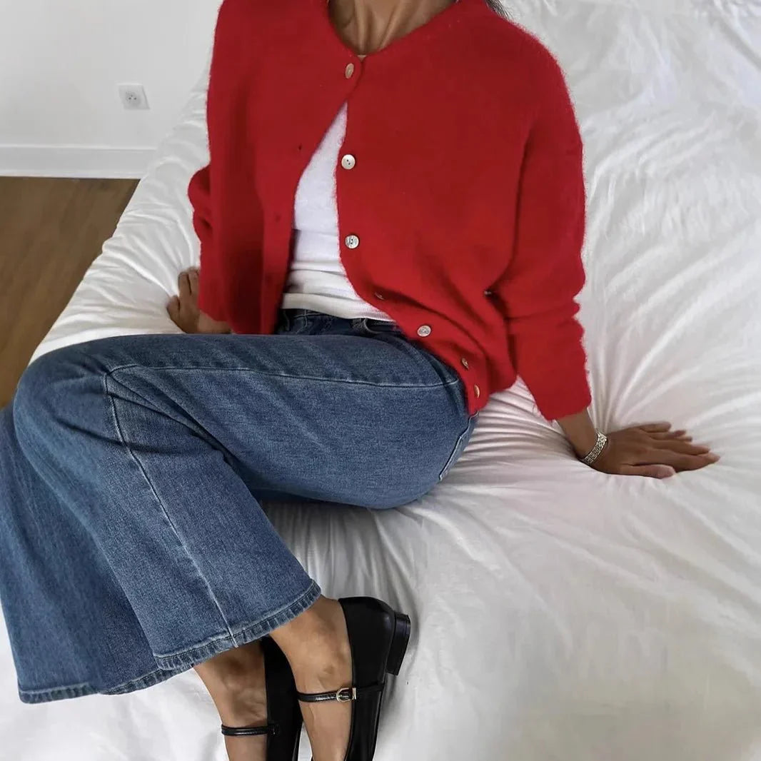 Klassische Strickjacke Retro Stil