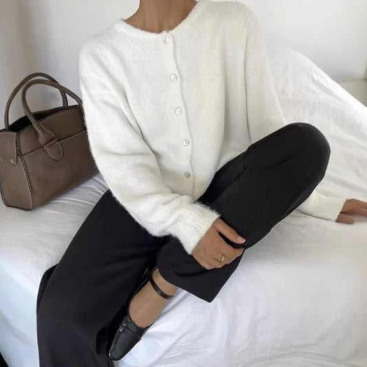 Klassische Strickjacke Retro Stil - IdealeKleiden