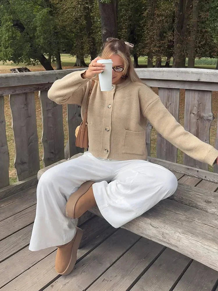 Damenschal Strickjacke Elegante Oberbekleidung