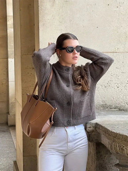 Damenschal Strickjacke Elegante Oberbekleidung