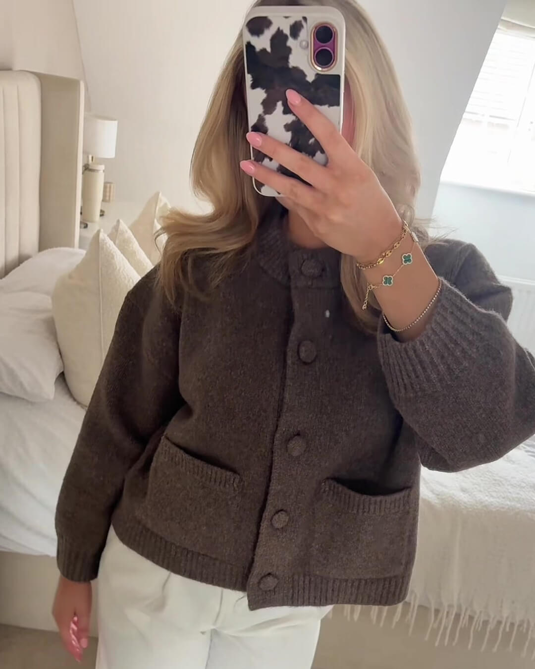 Dickgestrickte Strickjacke Warm & Bequem