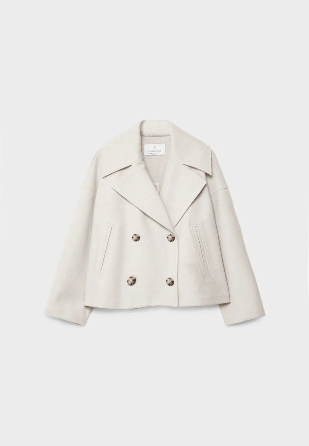 Stylische Cropped Jacke Doppelreiherschnalle - IdealeKleiden