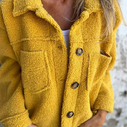 Kurze Teddyjacke Frauen Warm