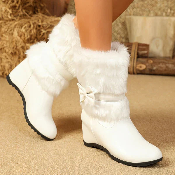 Winterstiefel Damen Kuschelig Warm Schnürsenkel - IdealeKleiden