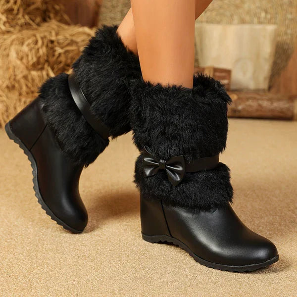 Winterstiefel Damen Kuschelig Warm Schnürsenkel