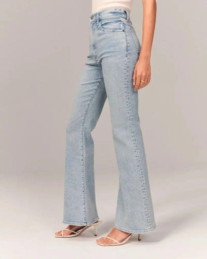 Siena - Hochwertige Schlaghose Hellblau Damenjeans