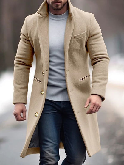 Herren Wolljacke Warm Herbst Winter