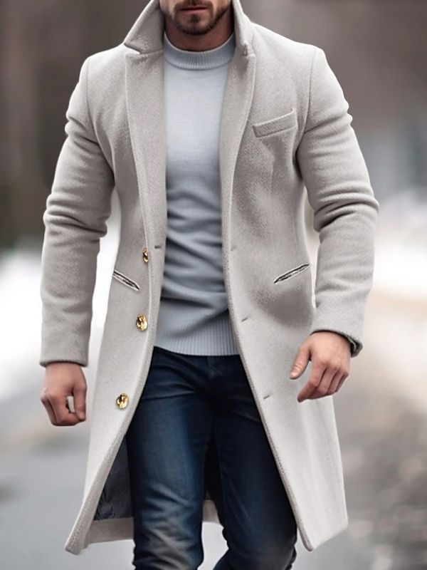 Herren Wolljacke Warm Herbst Winter