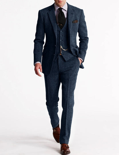 Herren Anzugsset 3-teilig Elegante Kombination