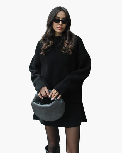 StrickOutfit Herbst Winter Modisch Elegant