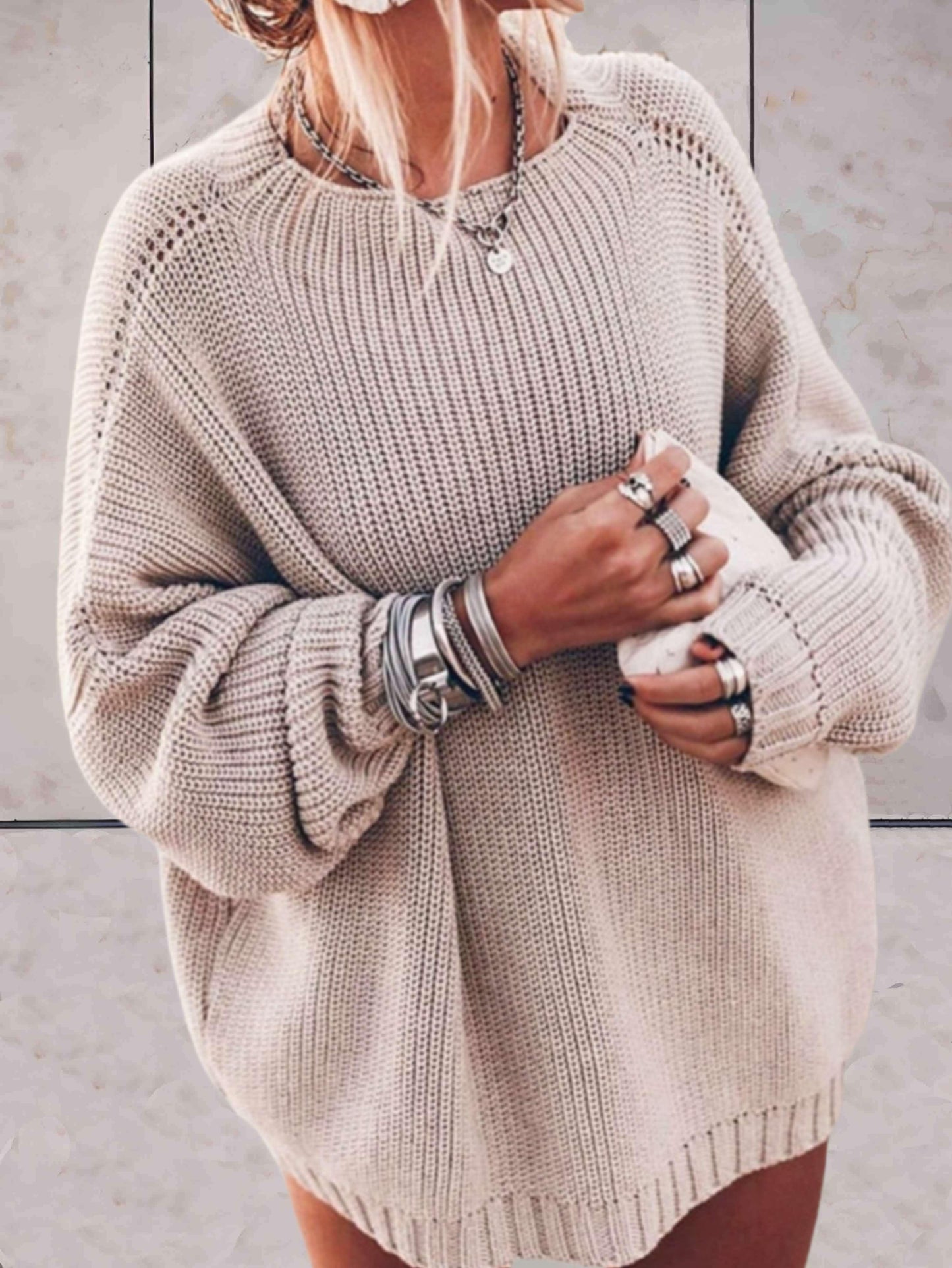 Modische Oversize Pullover Damen