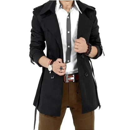 Stilvoller Herren-Trenchcoat Slim Fit