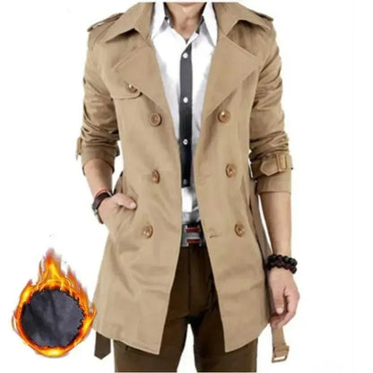 Stilvoller Herren-Trenchcoat Slim Fit