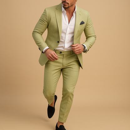 Herren Anzug Slim Fit Elegant Schwarz