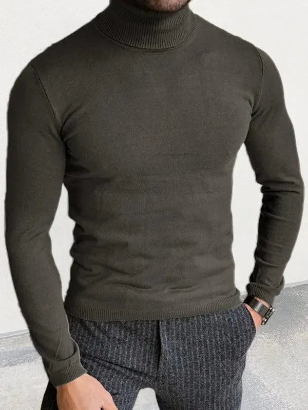 Herren Strickpullover Modern Rollkragen Design