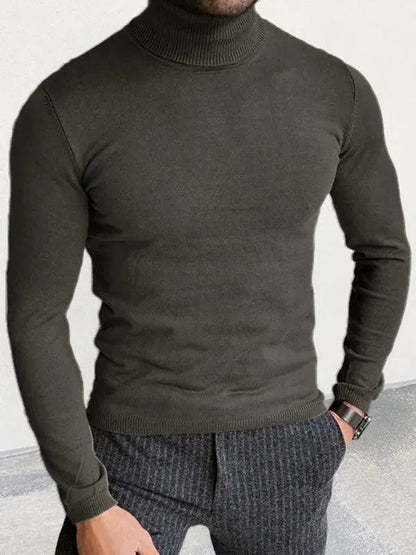 Herren Strickpullover Modern Rollkragen Design