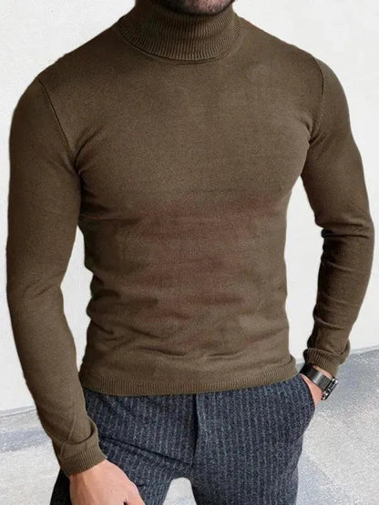 Herren Strickpullover Modern Rollkragen Design