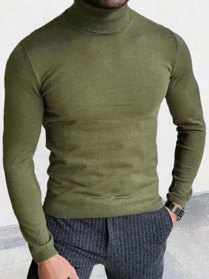 Herren Strickpullover Modern Rollkragen Design