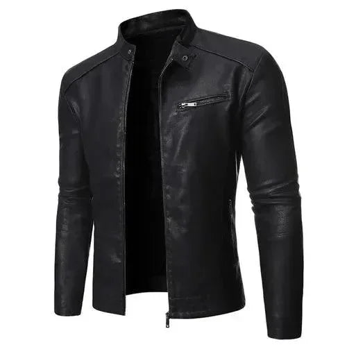 Schicke Herren Motorradjacke Slim Fit Design