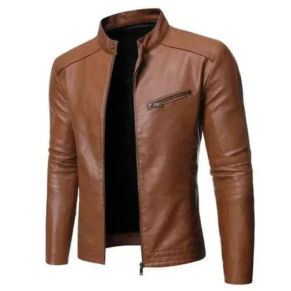 Schicke Herren Motorradjacke Slim Fit Design