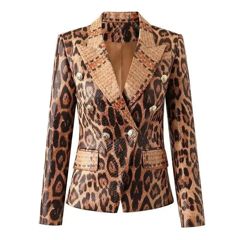 Stylische Damenblazer Slim Fit Bedruckt
