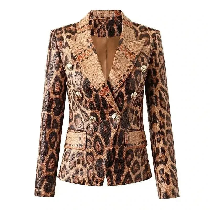Stylische Damenblazer Slim Fit Bedruckt