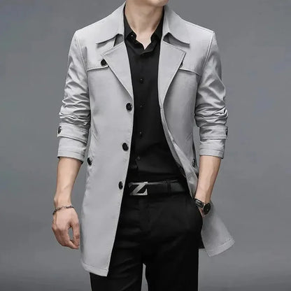 Stylischer Herren Trenchcoat Slim Fit Modern - IdealeKleiden