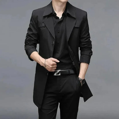 Stylischer Herren Trenchcoat Slim Fit Modern