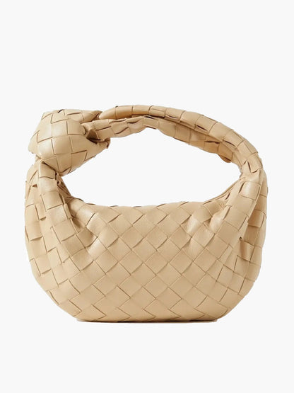 Luxus Handtasche Metallic Geflochten Eleganz